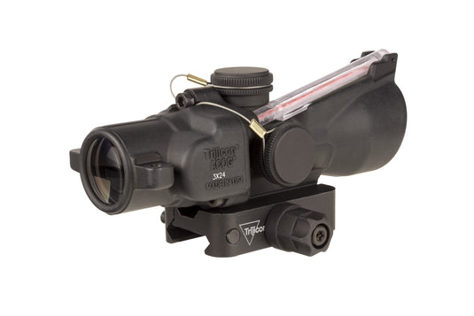 Trijicon 3x24 Compact ACOG® Scope Low Height, Dual Illuminated Red Crosshair .223/55gr. Ballistic Reticle w/ Mount with Trijicon Q-LOC™ Technology