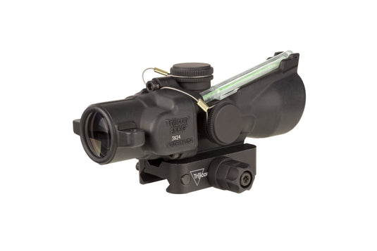 Trijicon 3x24 Compact ACOG® Scope Low Height, Dual Illuminated Green Horseshoe/Dot .223/55gr. Ballistic Reticle w/ Mount with Trijicon Q-LOC™ Technology