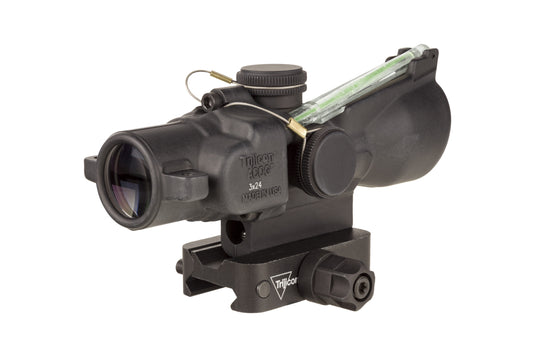 Trijicon 3x24 XB Compact ACOG® Crossbow Scope, Dual Illuminated Green Chevron  300-340 fps Bolt Drop Reticle w/  Mount with Trijicon Q-LOC™ Technology