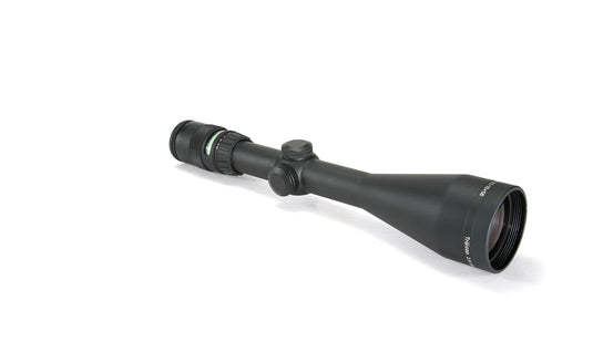 AccuPoint® 2.5-10x56 Riflescope w/ BAC, Green Triangle Post Reticle, 30mm Tube, Matte Black, Capped Adjusters
