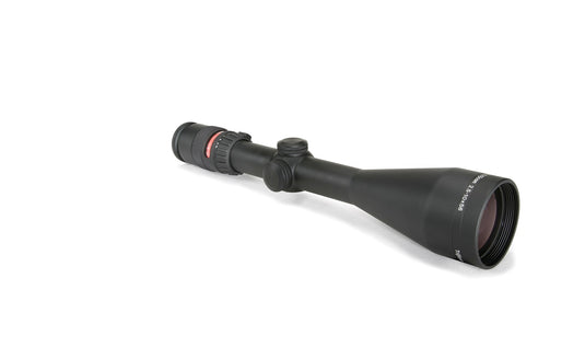 AccuPoint® 2.5-10x56 Riflescope w/ BAC, Red Triangle Post Reticle, 30mm Tube, Matte Black, Capped Adjusters