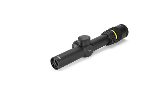 AccuPoint® 1-4x24 Riflescope Standard Duplex Crosshair w/ Amber Dot, 30mm Tube, Matte Black, Capped Adjusters