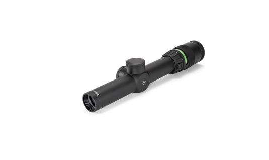 AccuPoint® 1-4x24 Riflescope Standard Duplex Crosshair w/ Green Dot, 30mm Tube, Matte Black, Capped Adjusters