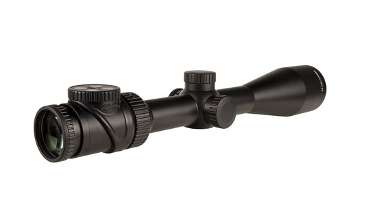 AccuPoint® 4-16x50 Riflescope Standard Duplex Crosshair w/ Green Dot, 30mm Tube, Satin Black, Low Capped Adjusters