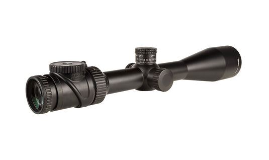 AccuPoint® 3-18x50 Riflescope MOA Ranging Reticle with Green Dot, 30mm Tube, Satin Black, Exposed Elevation w/ Return to Zero Feature