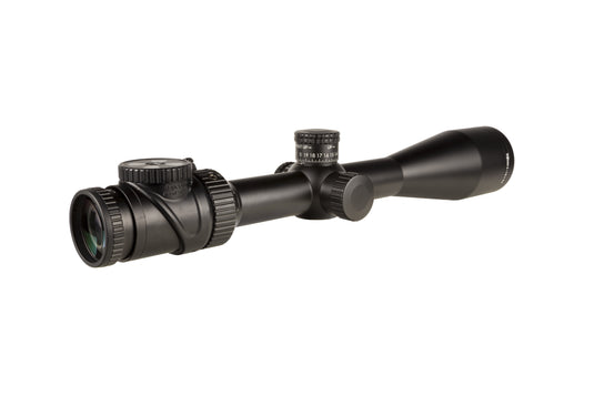 AccuPoint® 3-18x50 Riflescope Duplex Reticle with Green Dot, 30mm Tube, Satin Black, Exposed Elevation w/ Return to Zero Feature