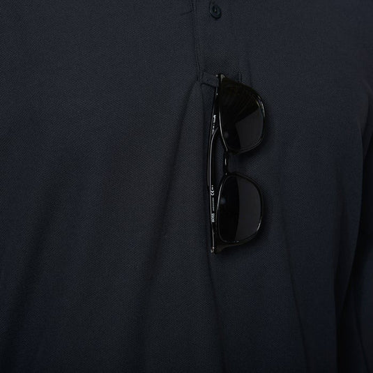 Black Men's coldblack® Polo - LS